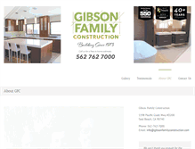 Tablet Screenshot of gibsonfamilyconstruction.com